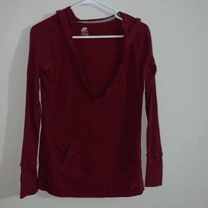 Women v neck pullover hoodie